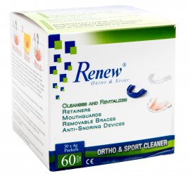 Renew Ortho and Sport, dental appliance cleaner
